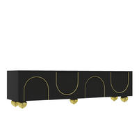 TV-LOWBOARD Luxuriös und Schwarz 170/38/44 cm - Schwarz, Holzwerkstoff (38/44/170cm) - Urban Meuble
