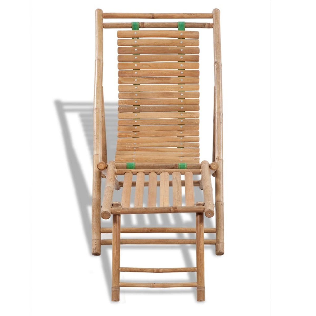 LIEGESTUHL mit Fußteil Bambus - Braun, Holz (59/80/152cm) - furnicato