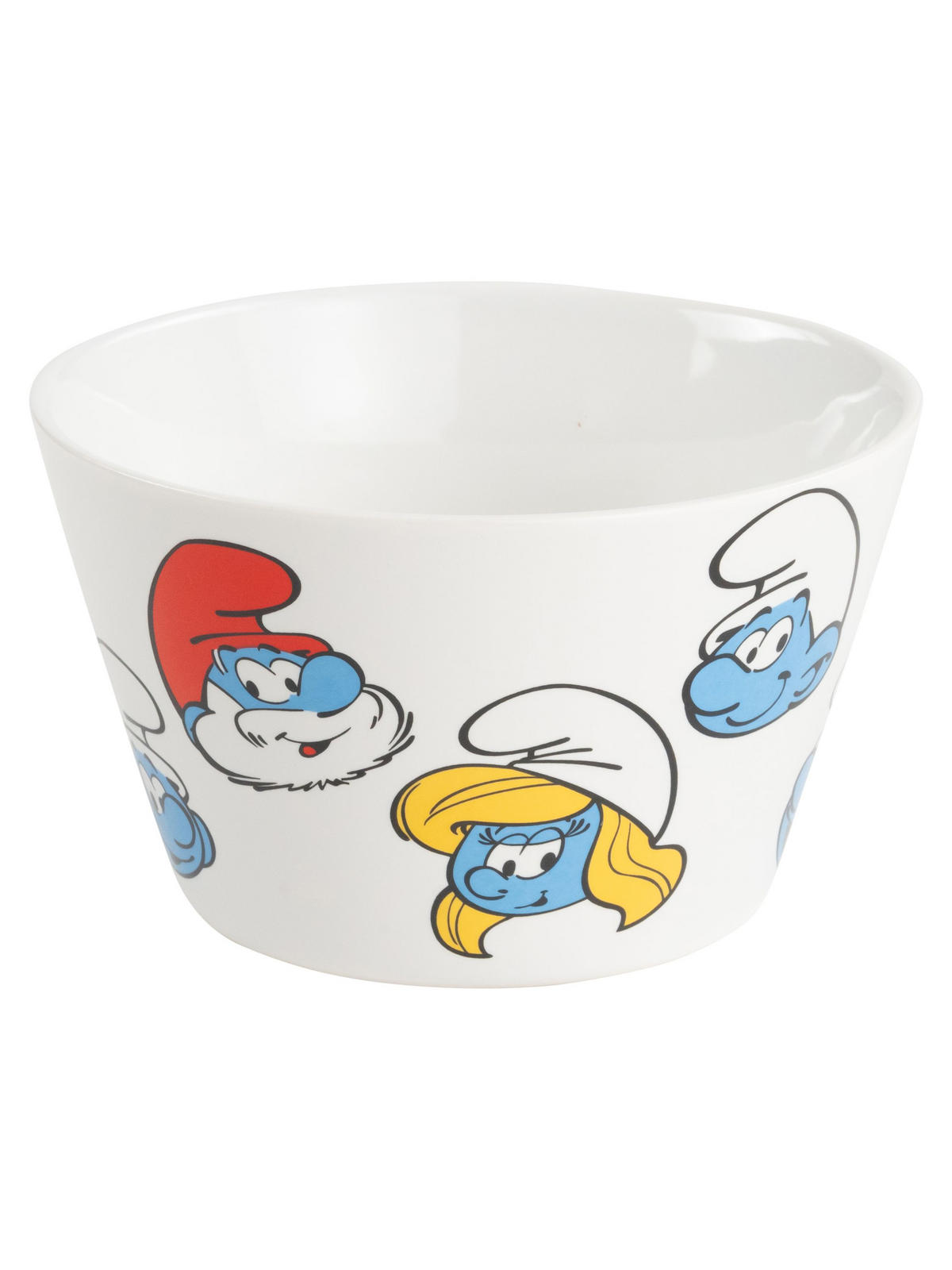 MÜSLISCHALE Die Schlümpfe Weiß 500 ml - Weiß, Keramik (14cm) - United Labels