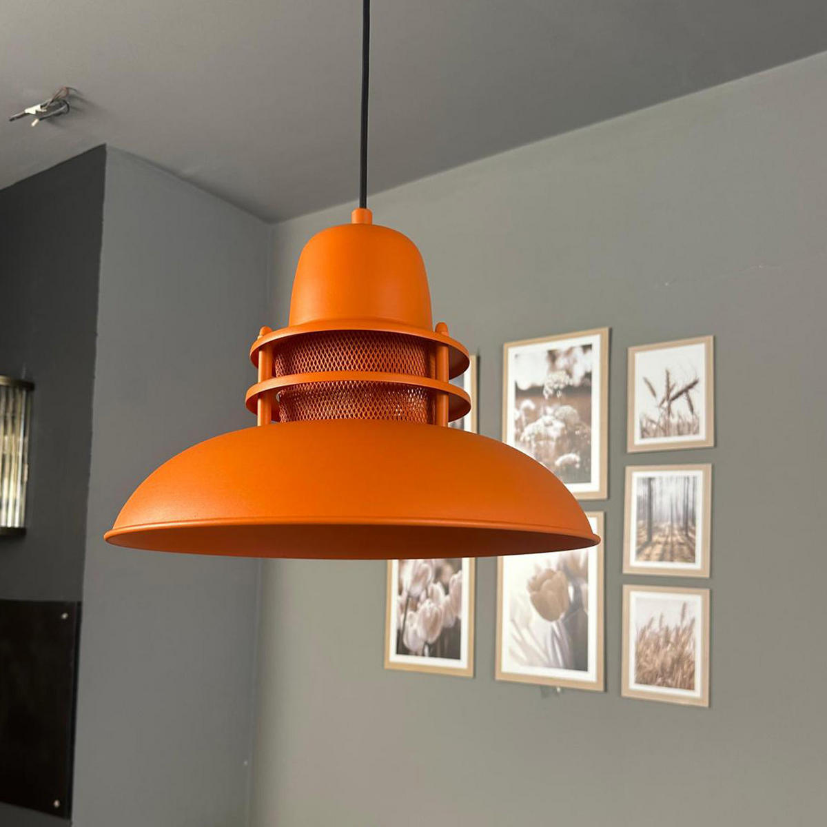 PENDELLEUCHTE Leuchtturm 34/24 - Orange, Metall (34/34/24cm) - Bamyum