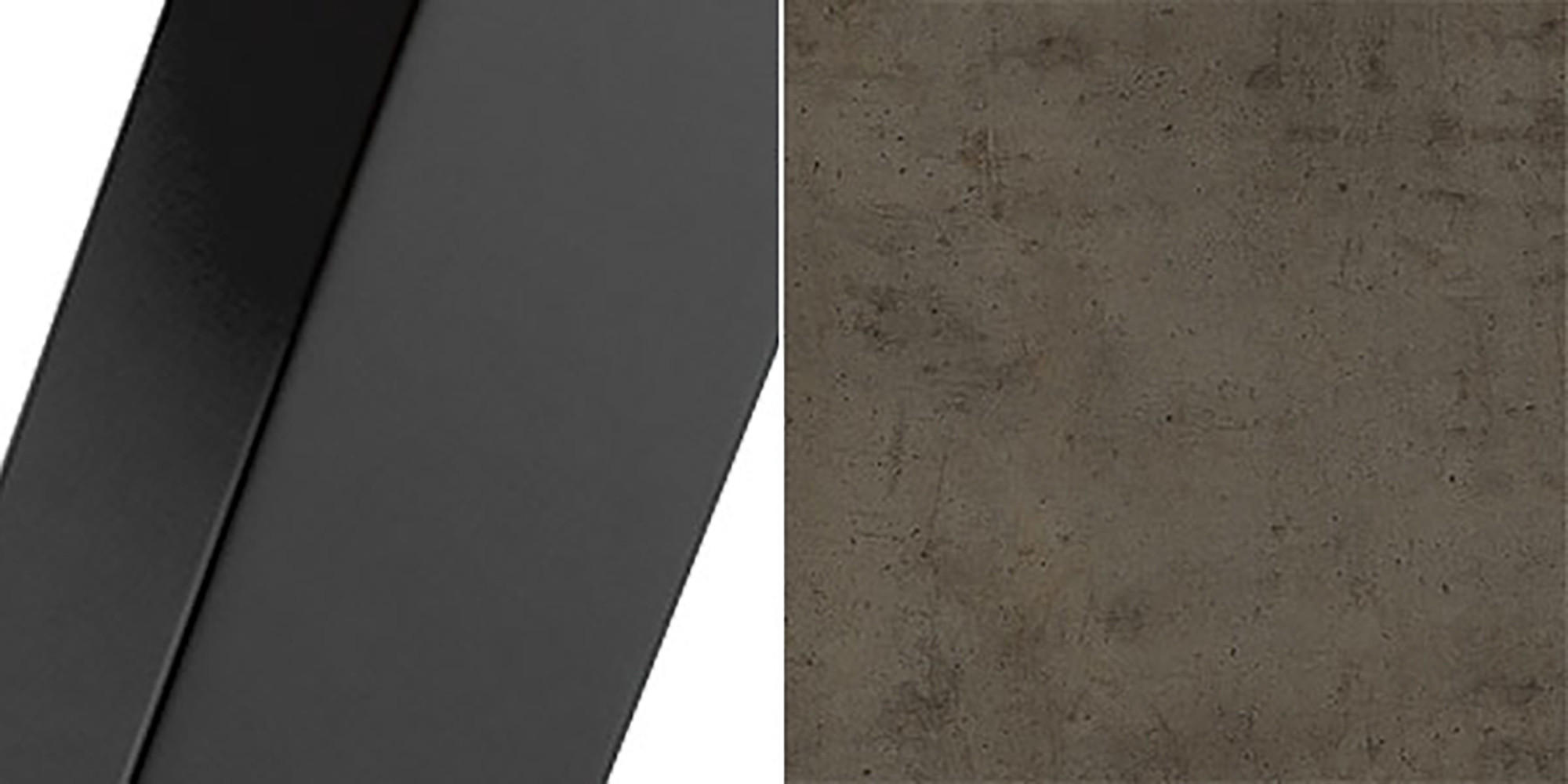 ESSTISCH Borte Chicago Concrete Dunkelgrau / Schwarz 100/138 / 100 / 76cm - Dunkelgrau/Schwarz, Holz/Holzwerkstoff (100/100/76cm) - Feldmann-Wohnen
