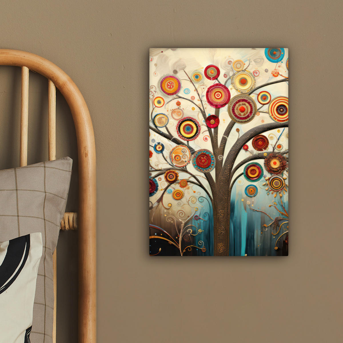 LEINWANDBILD Baum - Baum des Lebens - Farbe 20x30 cm - Braun, Textil (20/30cm) - MuchoWow