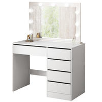 KOSMETIKTISCH weiß 142x100x50 cm - Weiß, Holzwerkstoff (100/142/50cm)