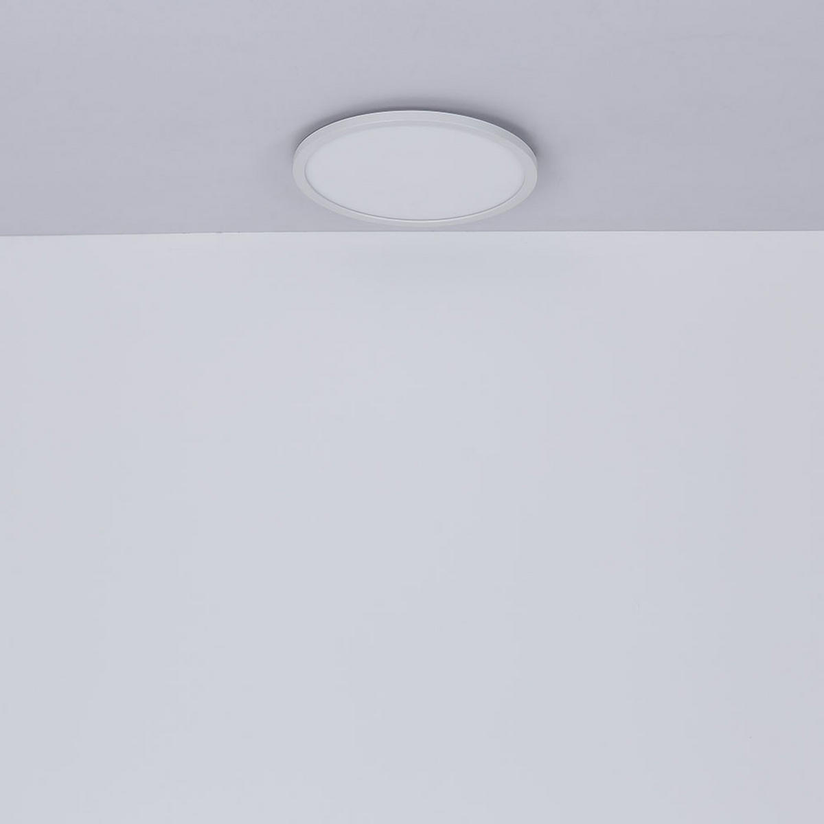 LED DECKENLEUCHTE Kunststoff Weiß - Weiß, Kunststoff (42/42/2.5cm) - Globo Lighting