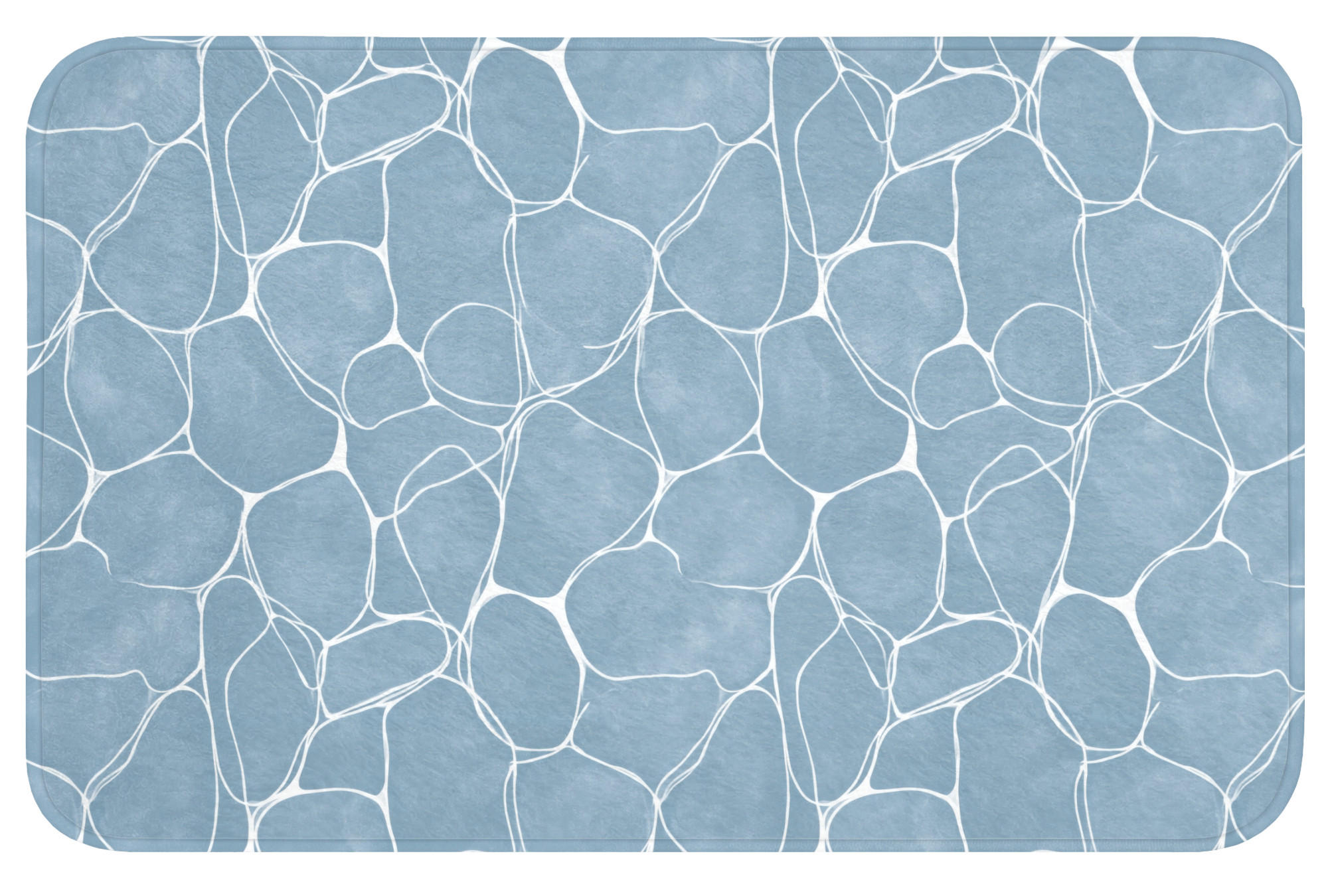 OnlyWow WC PŘEDLOŽKA Organic - vzor - modrá 80x50 cm