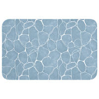 WC PŘEDLOŽKA Organic - vzor - modrá 80x50 cm - světle modrá, textil/plast (80/1cm) - OnlyWow