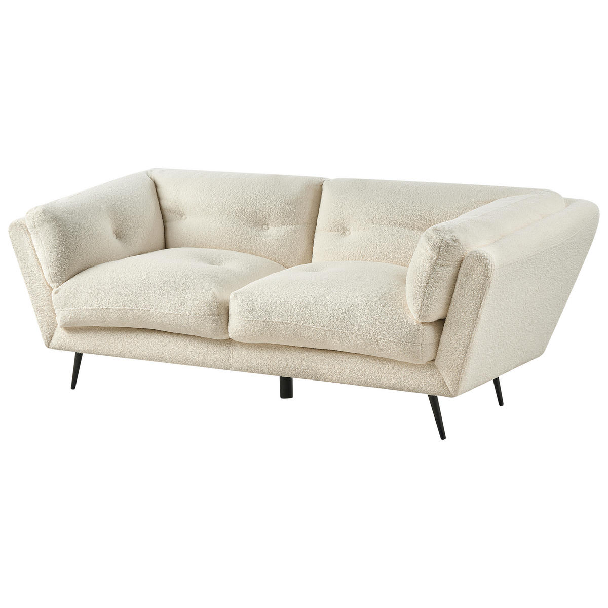 POHOVKA 3-místná Bouclé Bílá Lenvik - bílá, textil (210/75/90cm) - Beliani