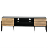 TV-LOWBOARD Balance Schwarz 175/39.5/53 cm - Schwarz, Holzwerkstoff (175/53/39.5cm) - PANGIVO
