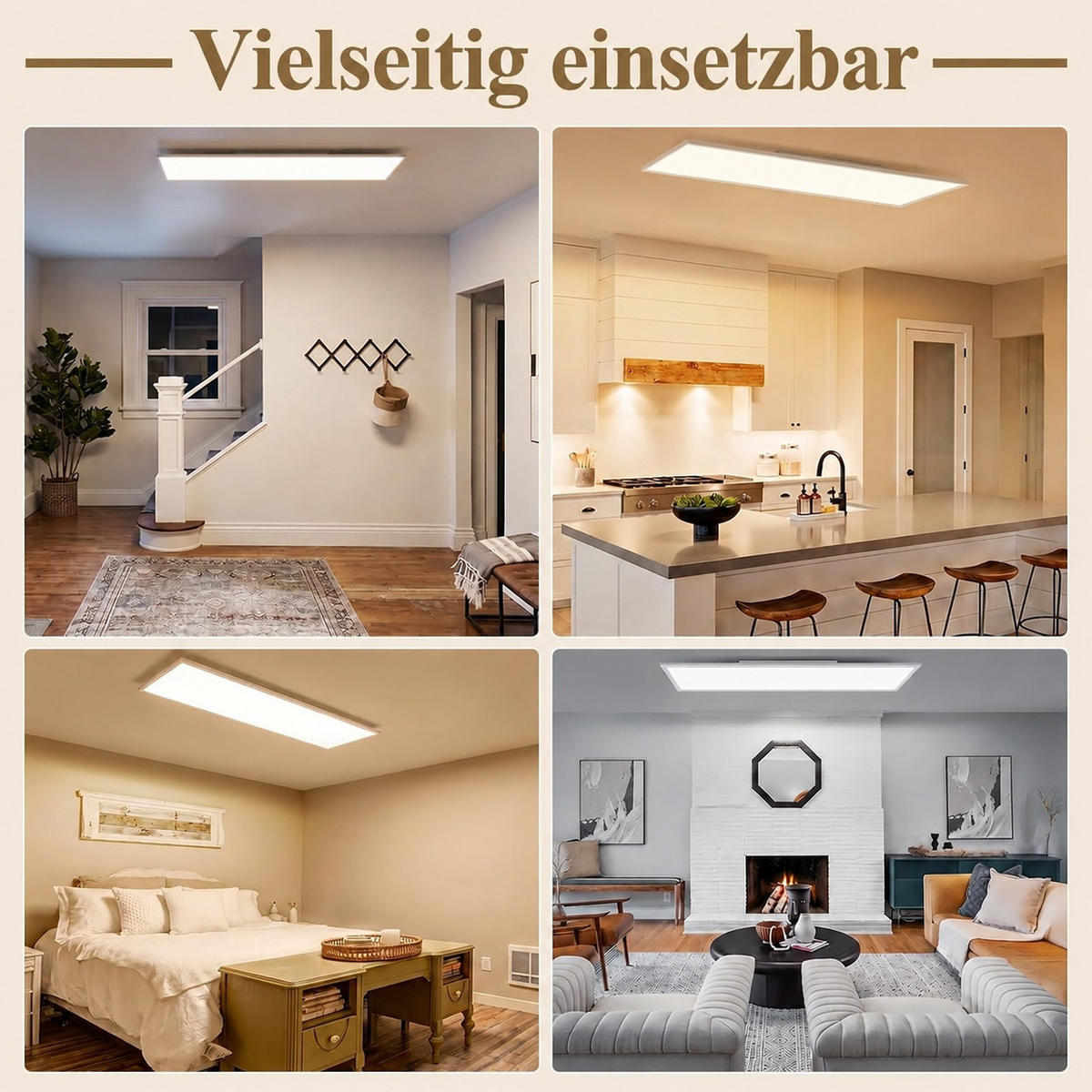 LED DECKENLEUCHTE Pyvris 120/30/5 cm - Weiß, Kunststoff/Metall (120/30/5cm) - ZMH