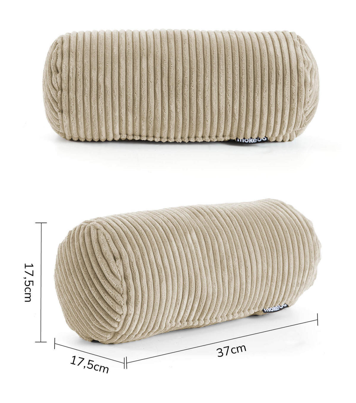 NACKENKISSEN Das Nickerchen - Beige, Textil (17.5/37cm) - Mokebo