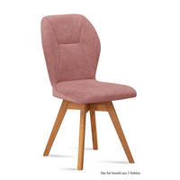 ESSZIMMERSTUHL drehbar (2er-Set) Draga 51x92x60 Eiche geölt/Rosewood - Eichefarben/Dunkelrosa, Kunststoff (60/92/51cm) - 58aufmkessel