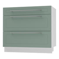 SCHUBLADENUNTERSCHRANK Kvantum D3A/90 90 / 50 / 82cm - Weiß/Mintgrün, Holz/Holzwerkstoff (90/82/50cm) - Feldmann-Wohnen