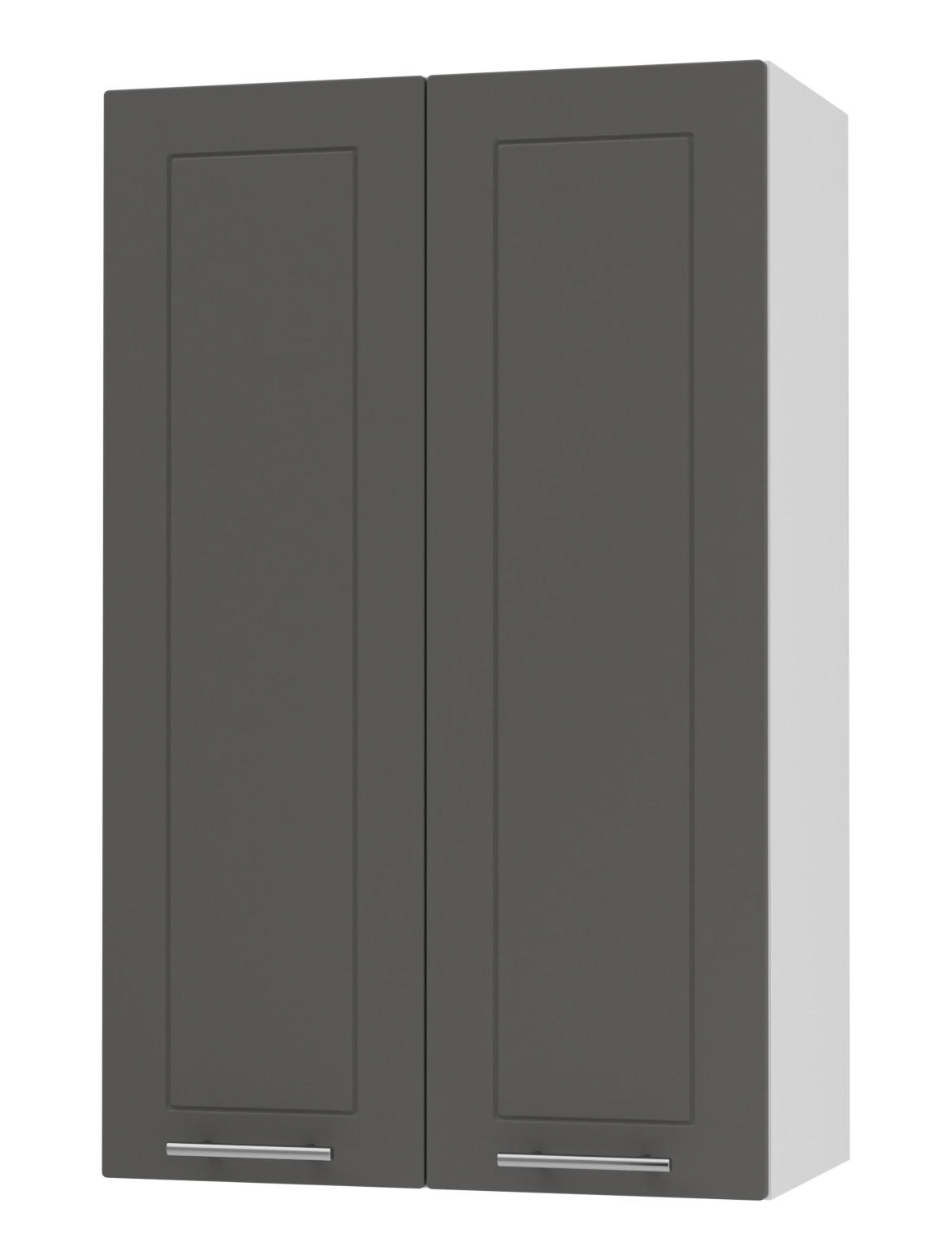KÜCHENHÄNGESCHRANK Kvantum W4/60 Graphit Matt / Weiß Matt 60 / 32,5 / 96cm - Graphitfarben/Weiß, Holz/Holzwerkstoff (60/96/32.5cm) - Feldmann-Wohnen