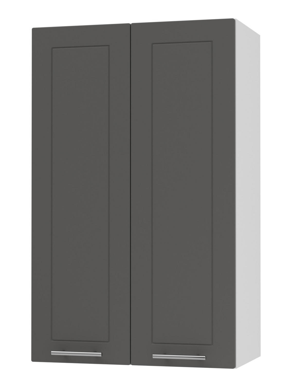 KÜCHENHÄNGESCHRANK Kvantum W4/60 Graphit Matt / Weiß Matt 60 / 32,5 / 96cm - Graphitfarben/Weiß, Holz/Holzwerkstoff (60/96/32.5cm) - Feldmann-Wohnen