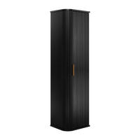 HÄNGESCHRANK Schwarz matt 35/139/31 cm - Schwarz, Holzwerkstoff (35.5/139/31.5cm) - Rodan