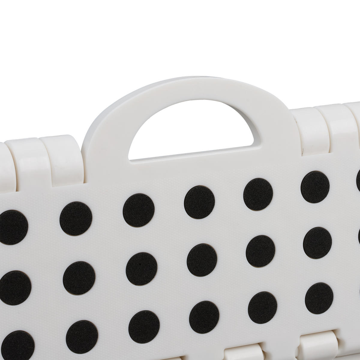 KLAPPHOCKER - Weiß, Kunststoff/Textil (37/30/29cm) - Relaxdays