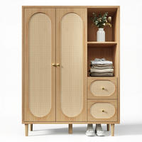 KLEIDERSCHRANK in Eichenfarbe Hochschrank mit Schubladen und Kleiderstange für Schlafzimmer, B120/T44/H161 cm - Eichefarben/Naturfarben, Holz/Holzwerkstoff (120/161/44cm) - STILVORA