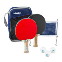 TISCHTENNIS Set - Multicolor, Holz/Kunststoff (150/5cm) - Relaxdays