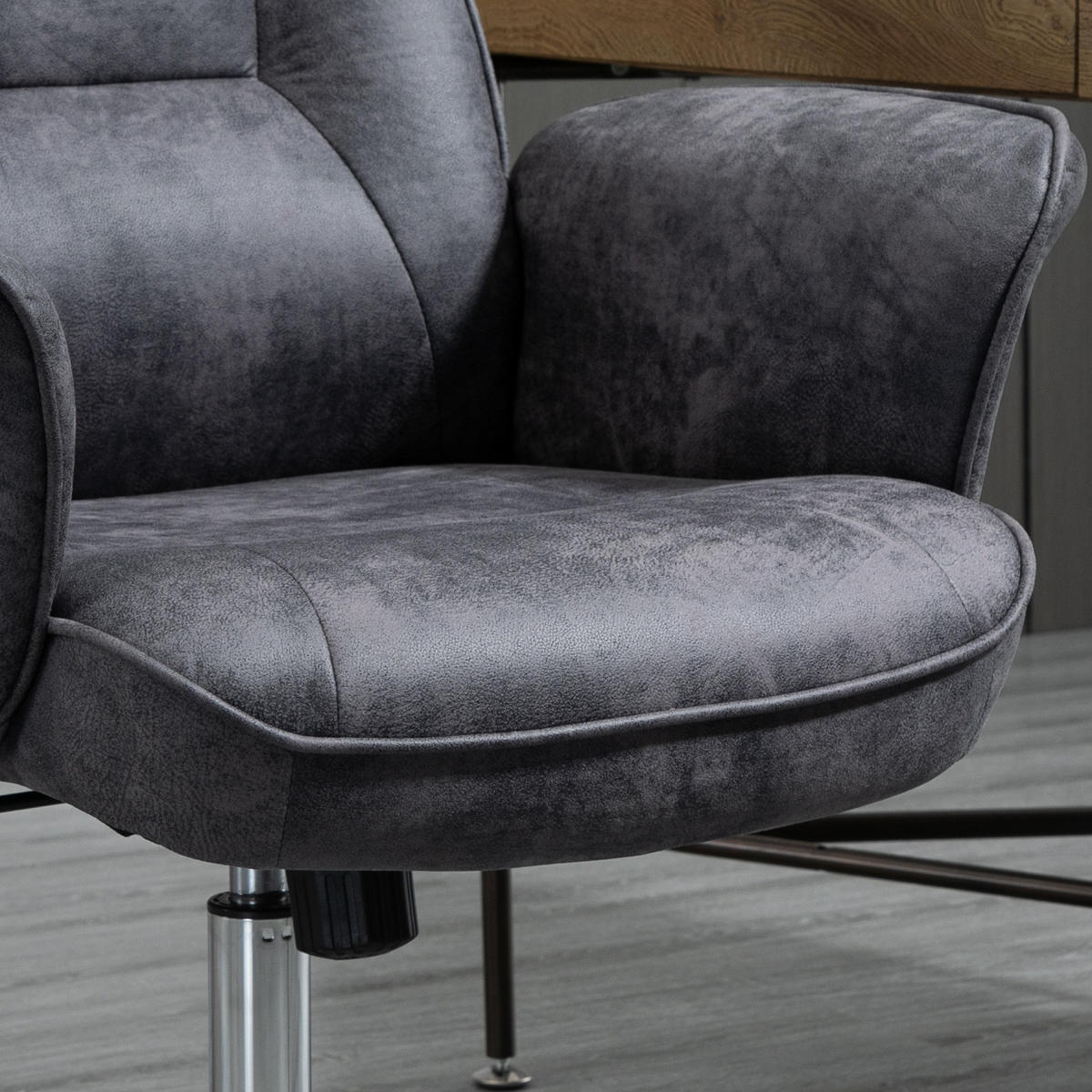 SNURRSTOL, grå, ergonomisk, gungfunktion, höjdjusterbar - Mörkgrå, Metall (69/102/67cm) - SHOPENTRA