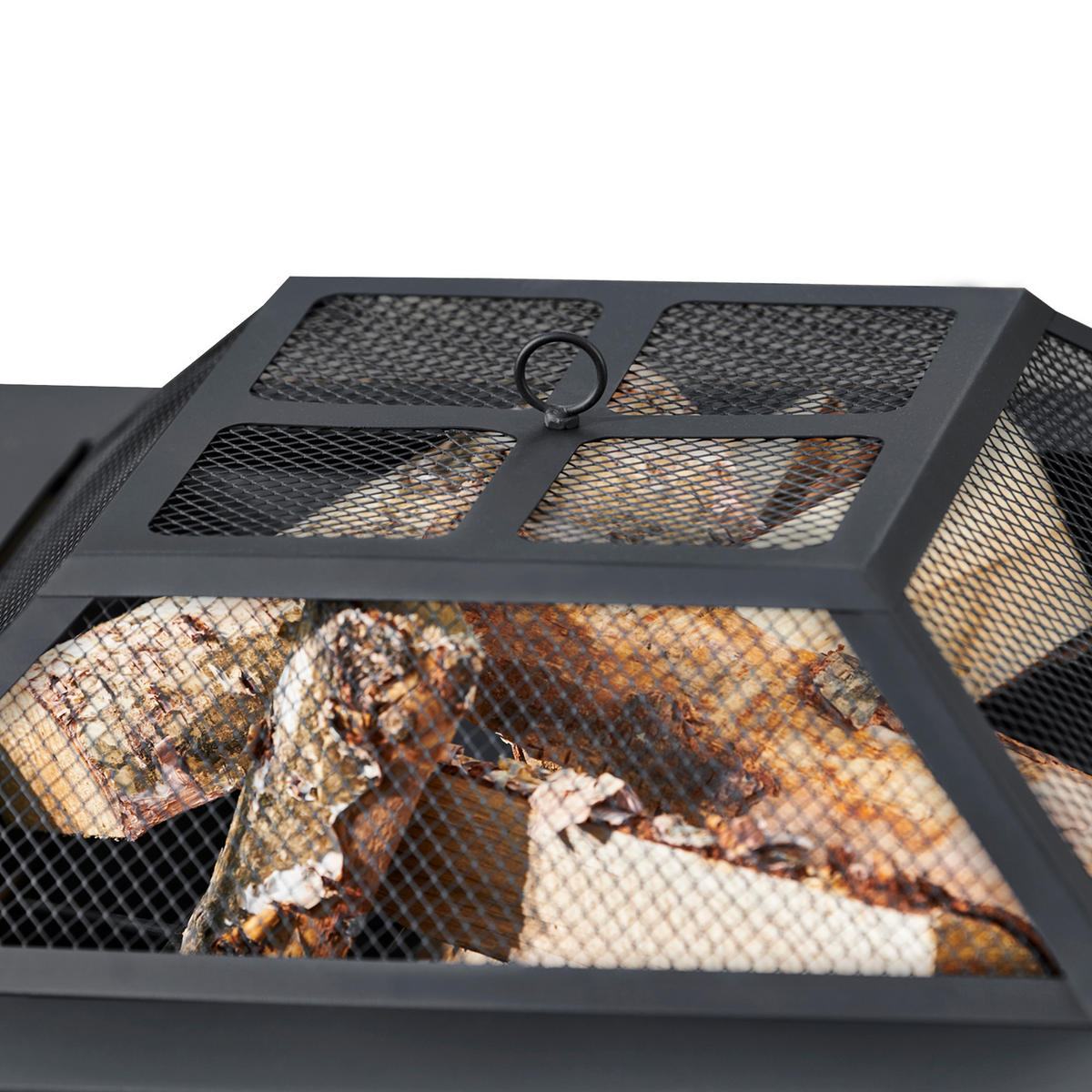 FEUERSTELLE Holz 60 cm - Grau, Metall (60/52/60cm) - Teamson Home