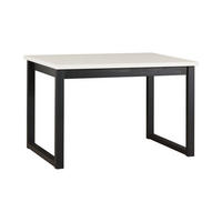 ESSTISCH Ikon 3 S - Schwarz/Cappuccino, Holz/Metall (80/120/79cm) - Leaf Design