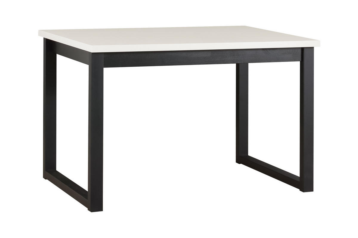 ESSTISCH Ikon 3 S - Schwarz/Cappuccino, Holz/Metall (80/120/79cm) - Leaf Design
