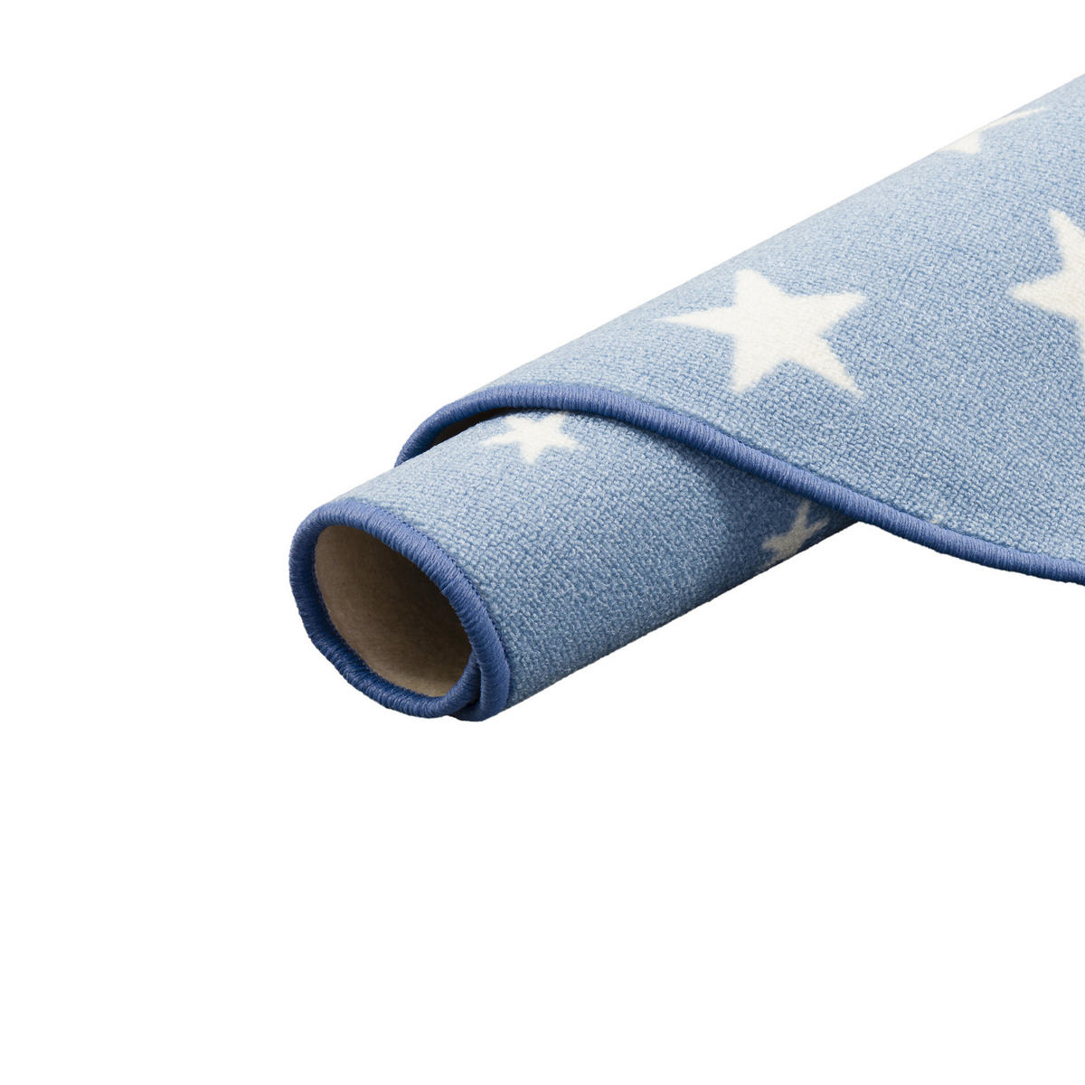 KINDER SPIEL TEPPICH STERNE RUND - Blau, Textil (100/100cm) - Snapstyle