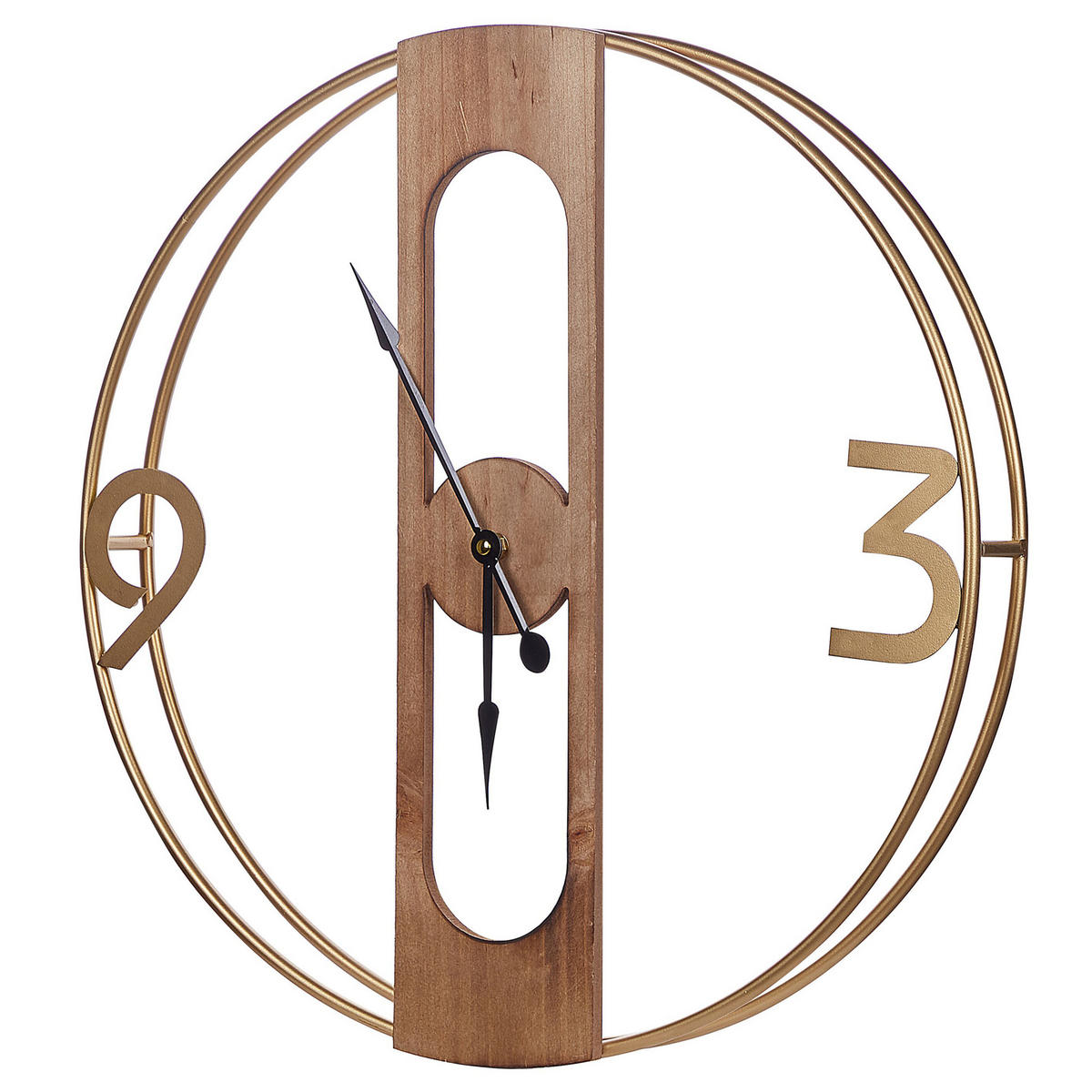 WANDUHR heller holzfarbton Mulhouse - Hellbraun, Holzwerkstoff (50/50/2cm) - Beliani