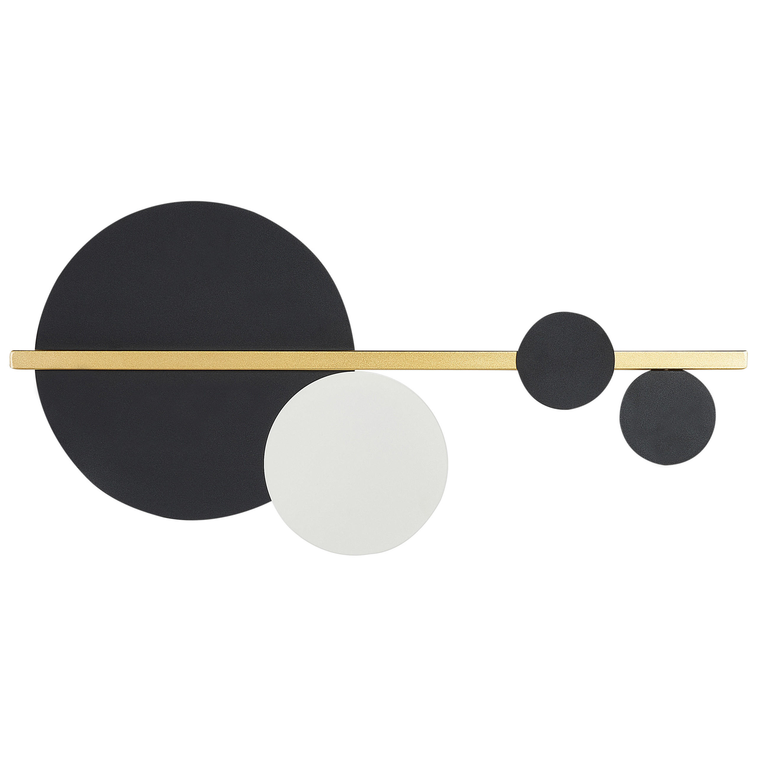 WANDLEUCHTE Parita 4/60/29 cm - Schwarz, Metall (60/29/4cm) - Beliani