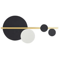 WANDLEUCHTE Parita 4/60/29 cm - Schwarz, Metall (60/29/4cm) - Beliani