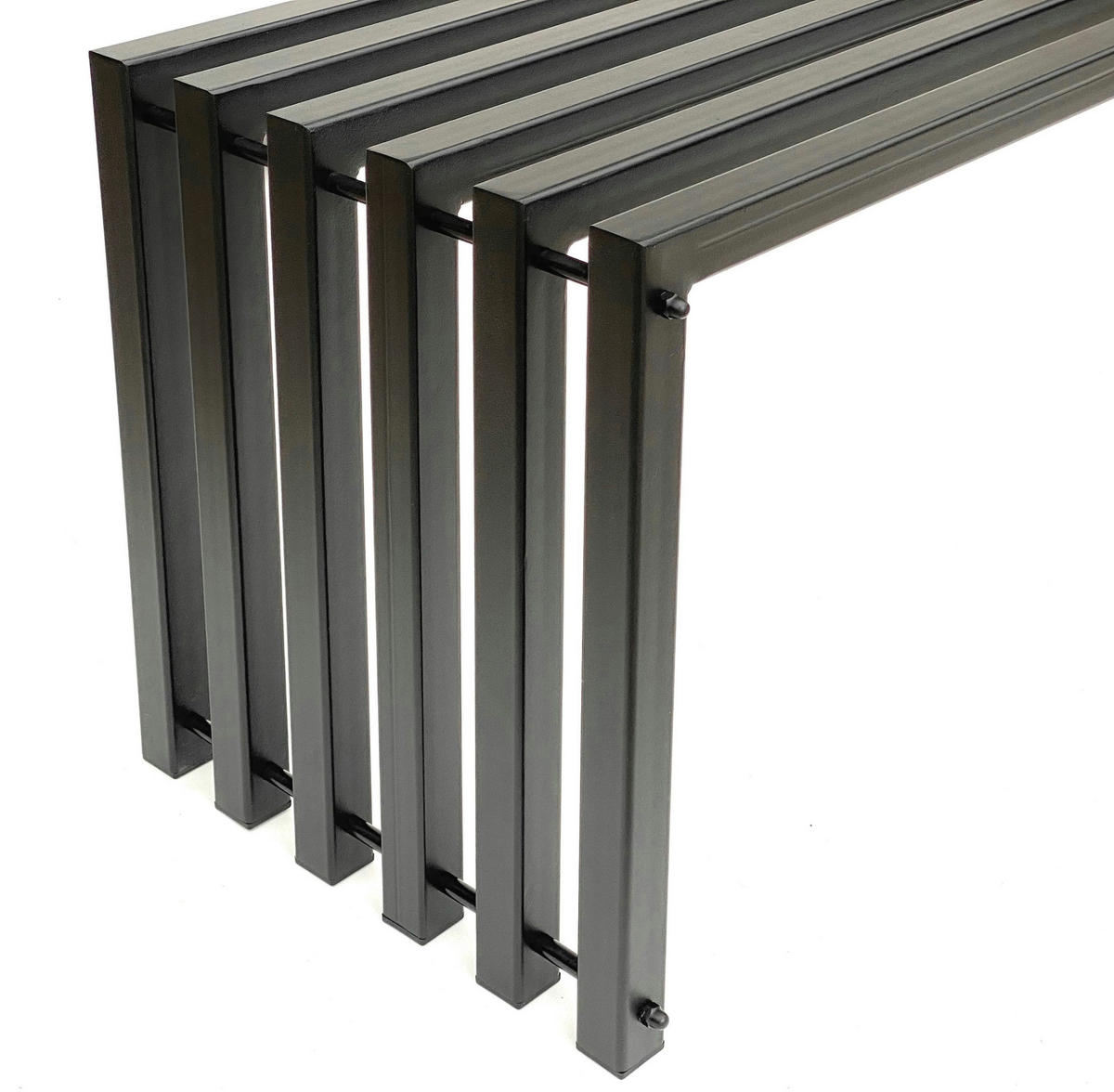 GARTENBANK Ela Metall Schwarz 120 cm 96205 - Schwarz, Metall (117/43.5/36cm) - DanDiBo