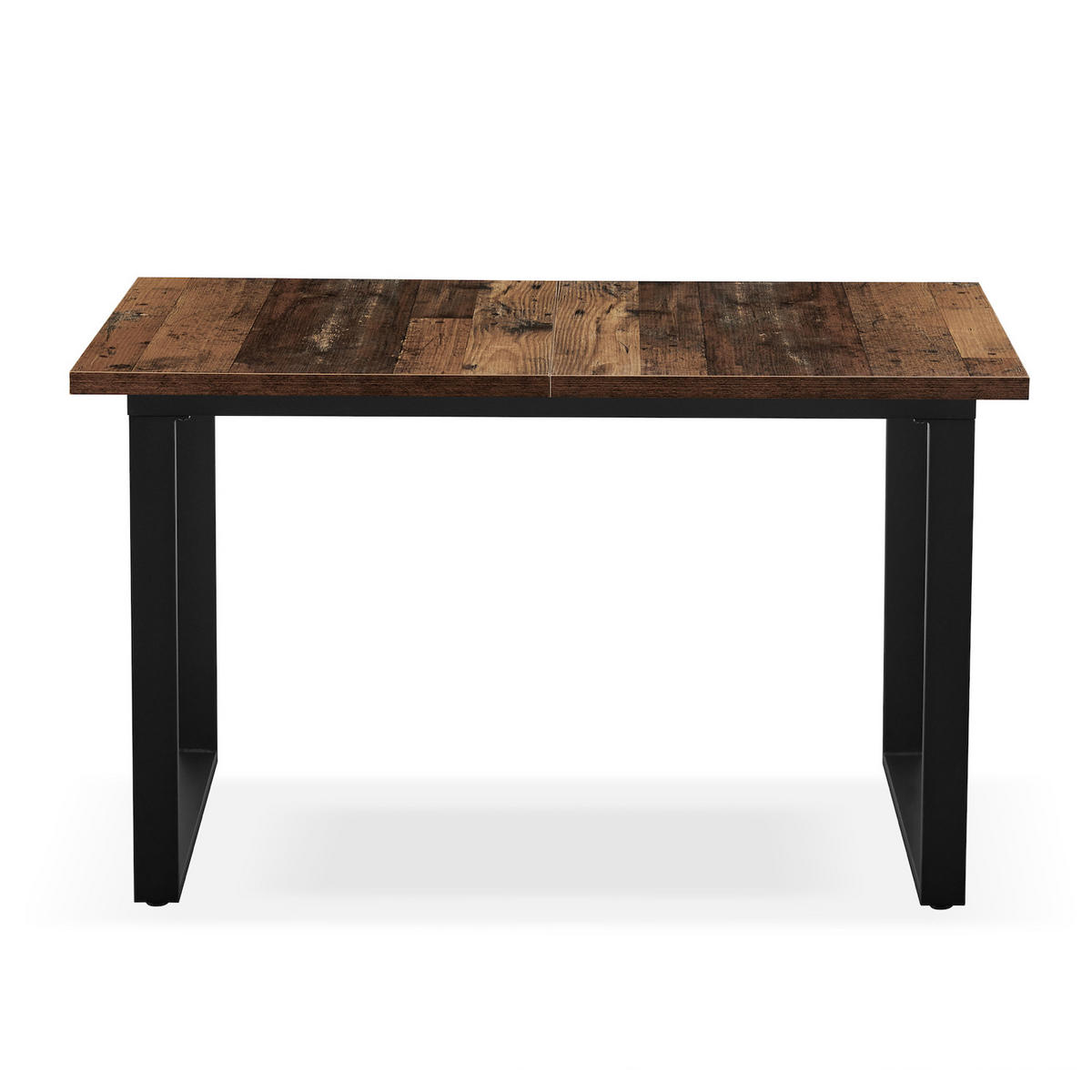 ESSTISCH ANNA 120-160/80/76 cm Texas-Eiche - Schwarz/Braun, Holzwerkstoff/Metall (80/120/77cm) - B&D Home