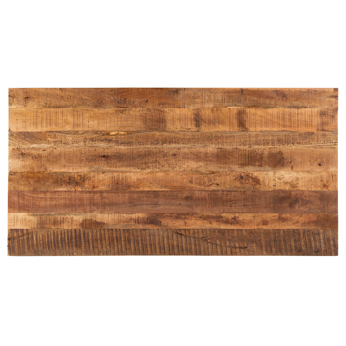 ESSTISCH - Mango massiv - Braun/Weiß, Holz (90/180/76cm) - home24