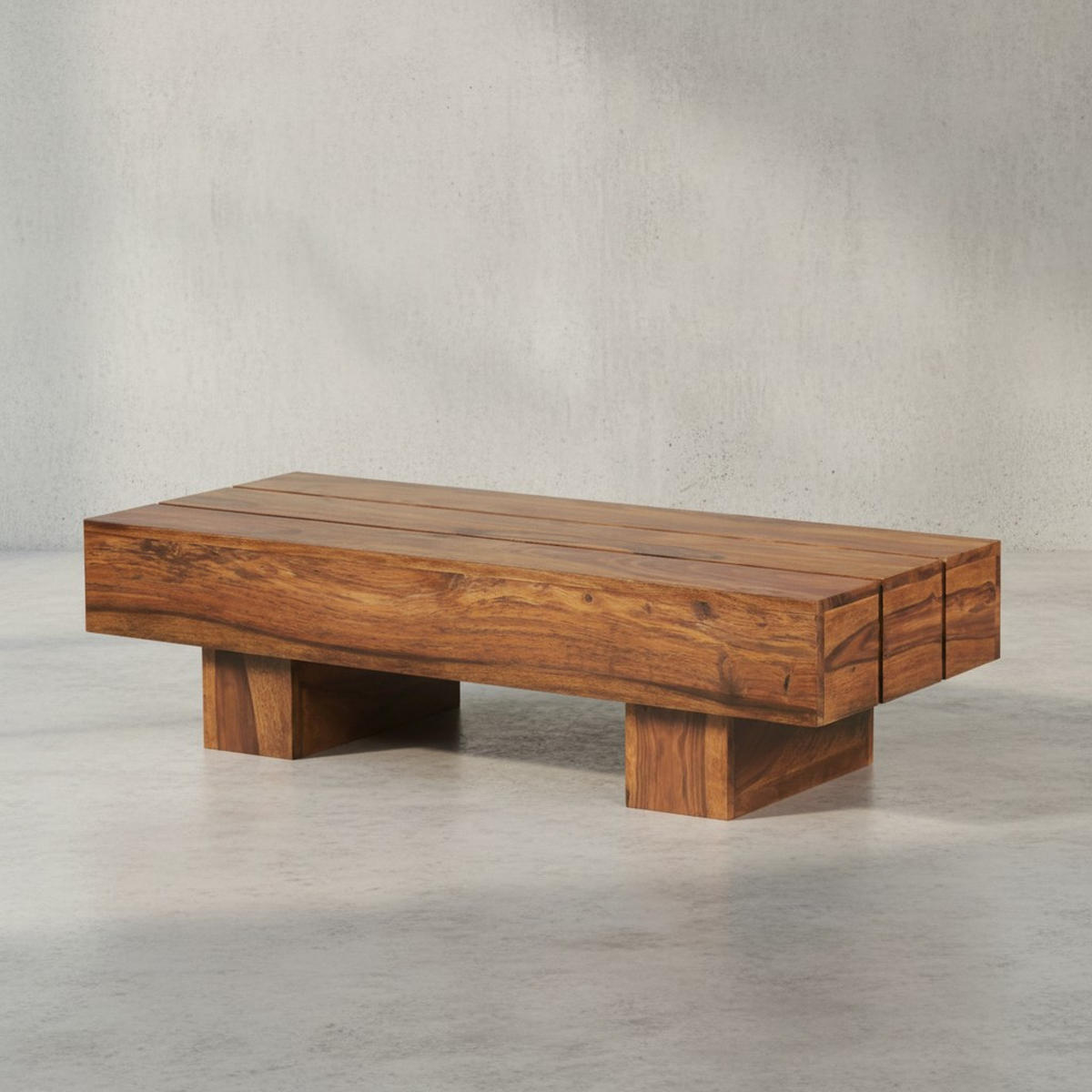 COUCHTISCH aus Massivholz, handgefertigt, pflegeleicht, aus Akazienholz und Edelholz, Braun 120x45x30 cm - Braun, Holz (45/120/30cm) - KADIMA DESIGN