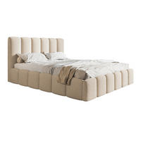 POLSTERBETT 140x200 Palermo mit Bettkasten, Lattenrost, Boucle, Beige - Beige, Holz/Textil (140/200cm) - Emporius