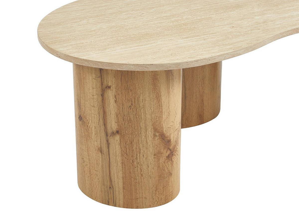 COUCHTTISCH nicht ausziehbar - 120 cmcm x 60 cmcm - Holz, Platte - Beige, Naturfarben Hell - ALOZYA - Beige/Naturfarben, Holz (60/120/45cm) - Vente-Unique