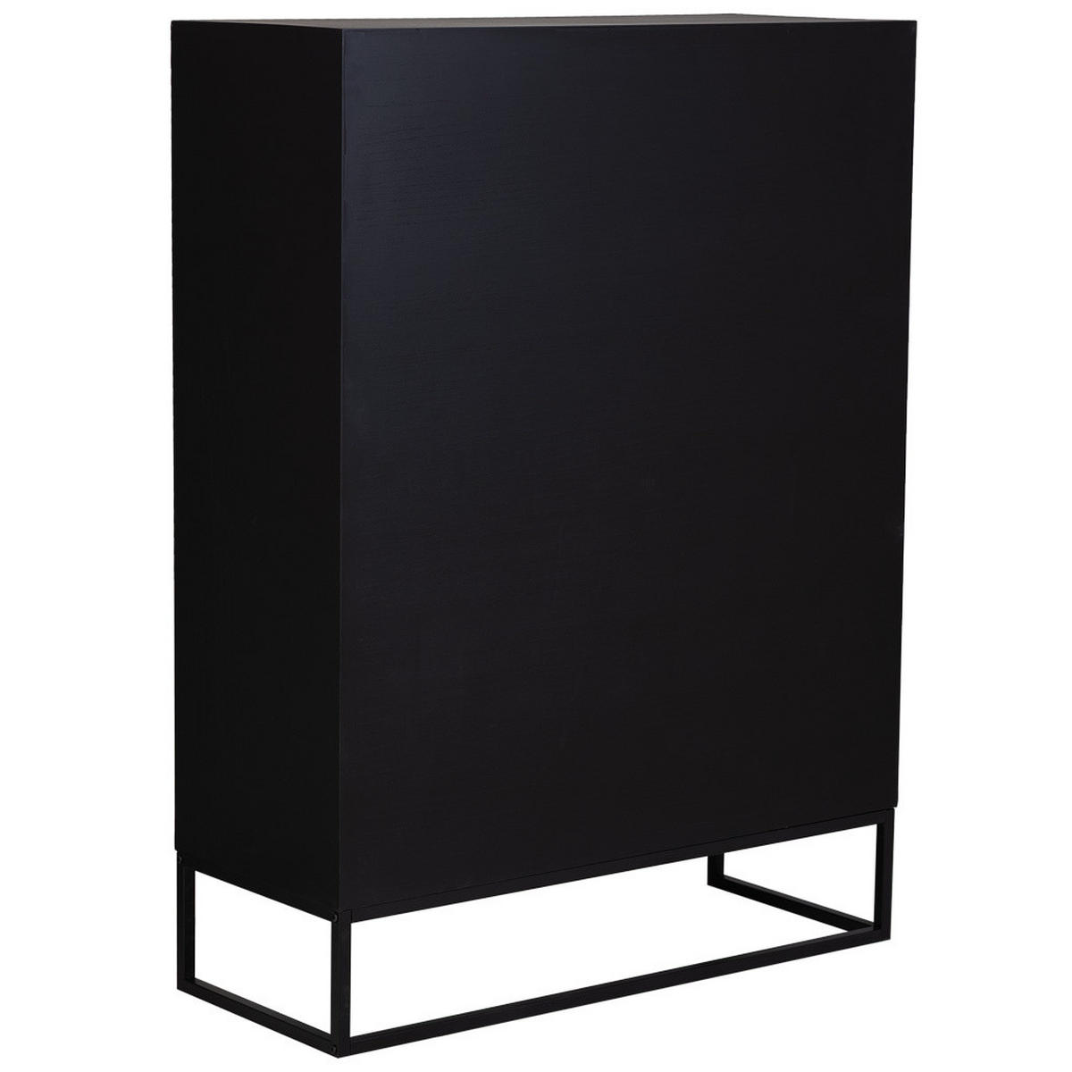 VITRINE mit 3 türen und 3 schubladen, holz, 100x40x135 cm - Braun, Holz (100/136/40cm) - Wanderlust