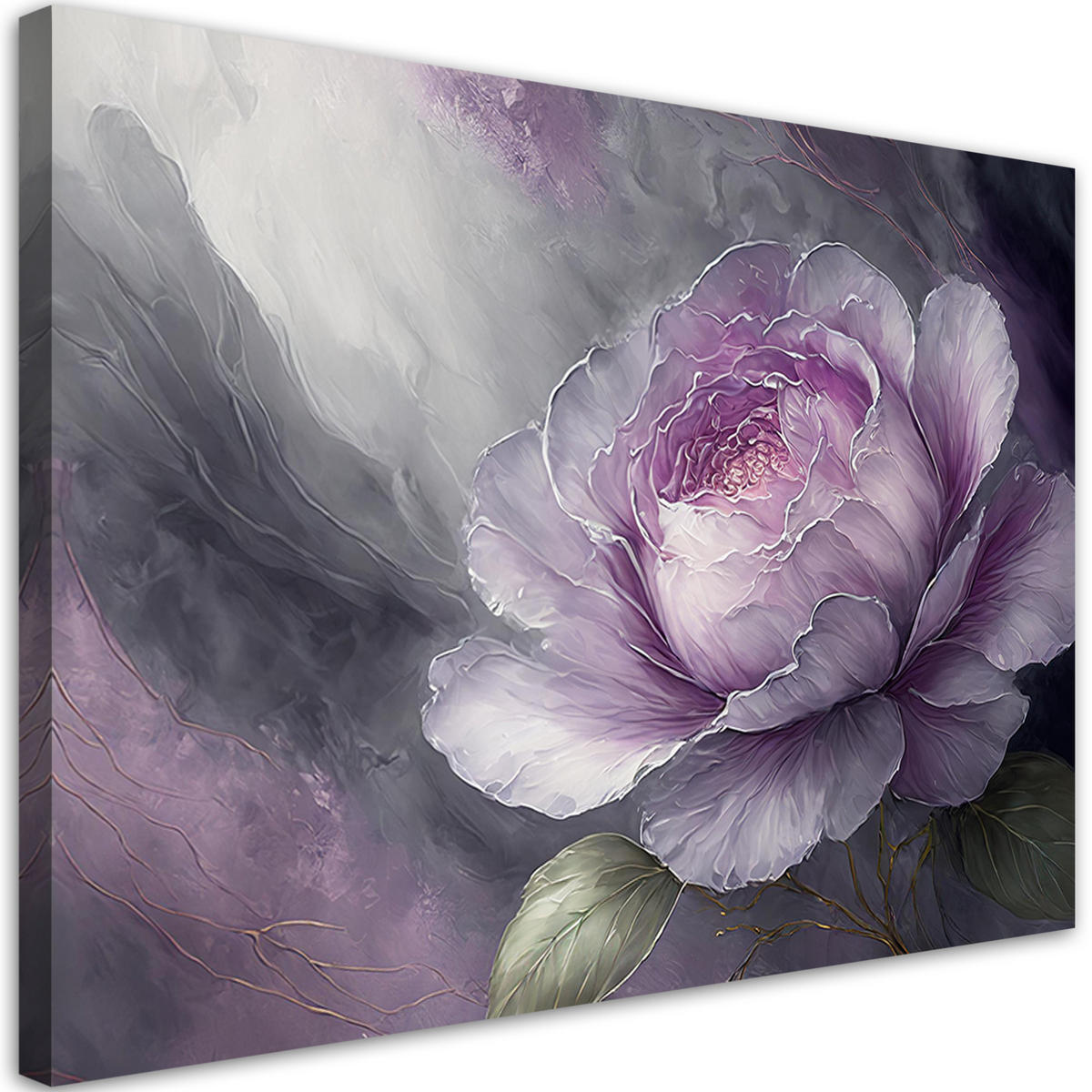 WANDBILD abstrakte pfingstrose - Lila, Textil (60/40cm) - Feeby