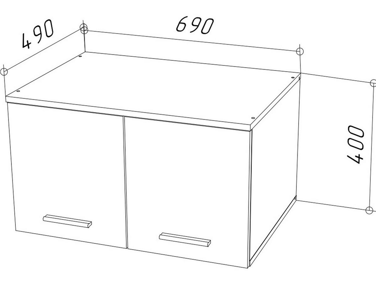 SCHRANKAUFSATZ Weiß 69/40/49 - Weiß, Holzwerkstoff (69/40/49cm) - RAUMHIRSCH FURNITURE