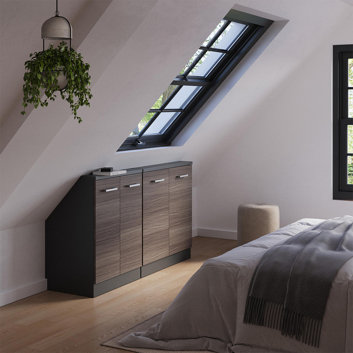 Anthrazit/Grau, Holzwerkstoff (140/81.6/46cm) - Vicco