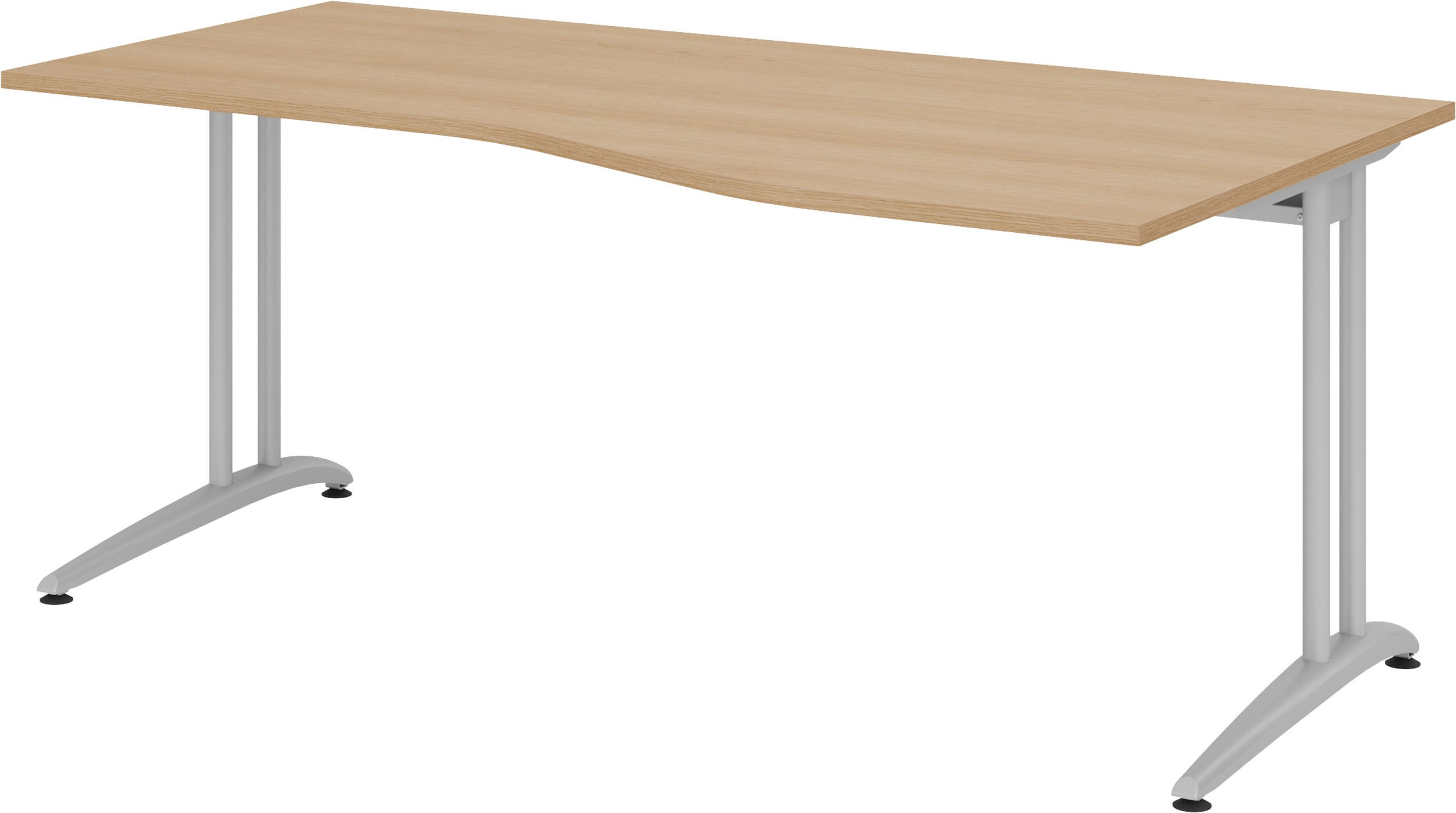 SCHREIBTISCH Serie-B 100/180/72 cm in Eichefarben - Eichefarben, Holzwerkstoff (100/180/72cm) - bümö