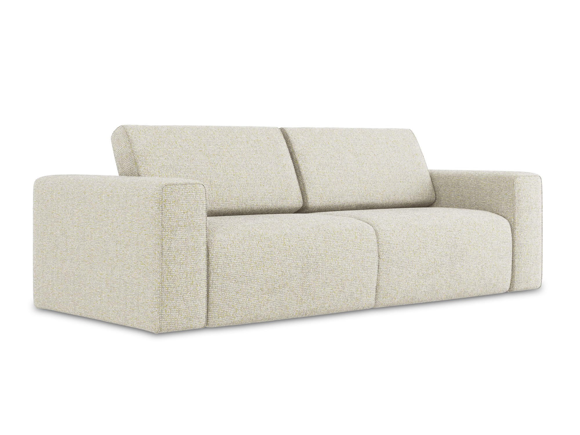 3-SITZER SOFA Strukturstoff Stoff Beige - Beige/Creme, Kunststoff/Textil (224/80/103cm) - Makamii