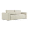 3-SITZER SOFA Strukturstoff Stoff Beige - Beige/Creme, Kunststoff/Textil (224/80/103cm) - Makamii
