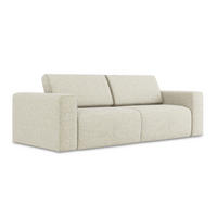 3-SITZER SOFA Strukturstoff Stoff Beige - Beige/Creme, Kunststoff/Textil (224/80/103cm) - Makamii