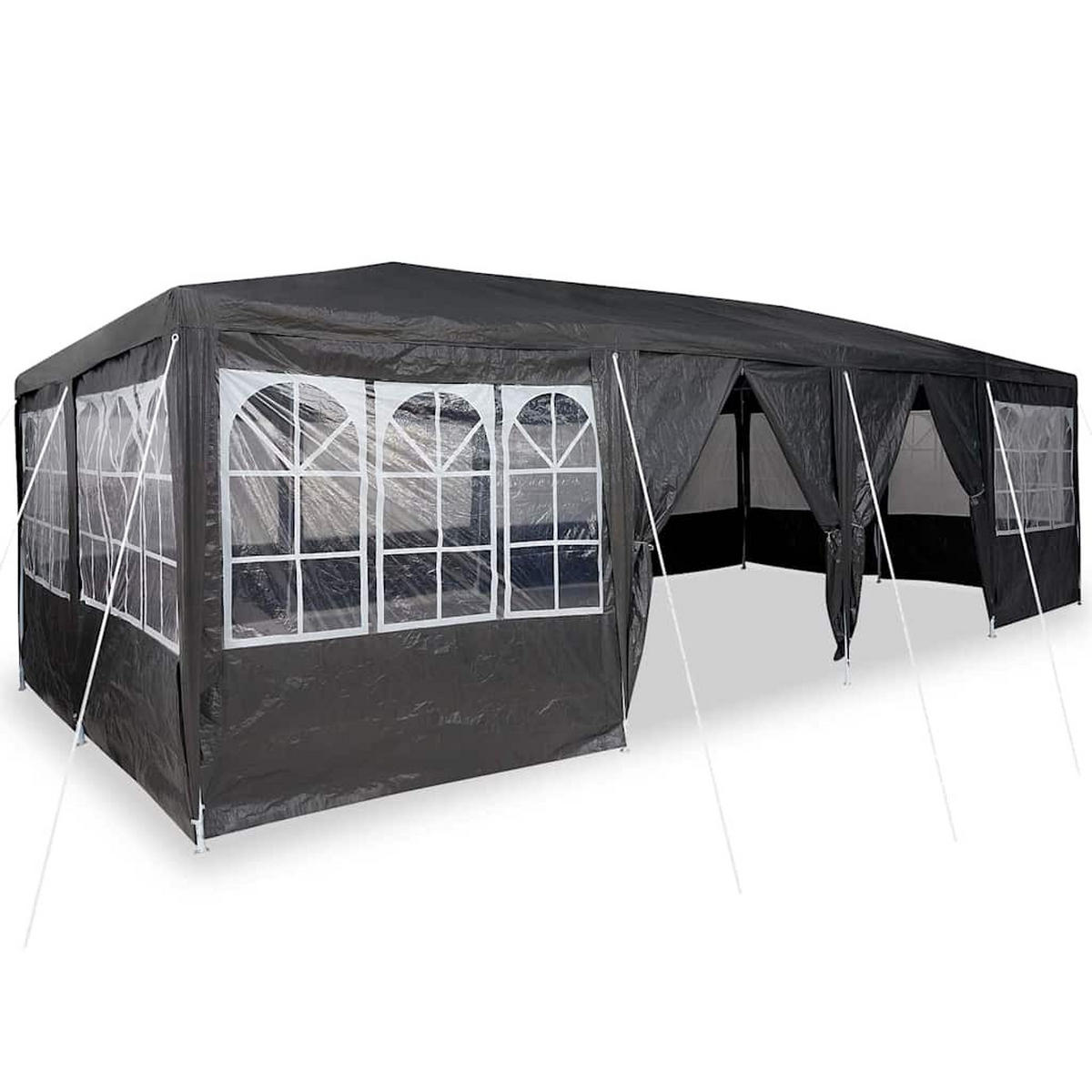 PARTY-ZELT Anthrazit 800/400/266 Cm Polyethylen - Anthrazit, Kunststoff (400/266/800cm) - vidaXL