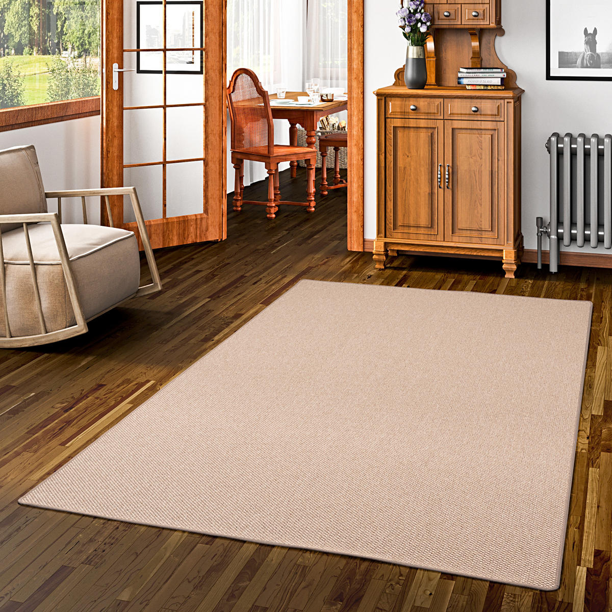 FLACHGEWEBE NATUR TEPPICH BENTZON - Cognac, Textil (200/300cm) - Snapstyle