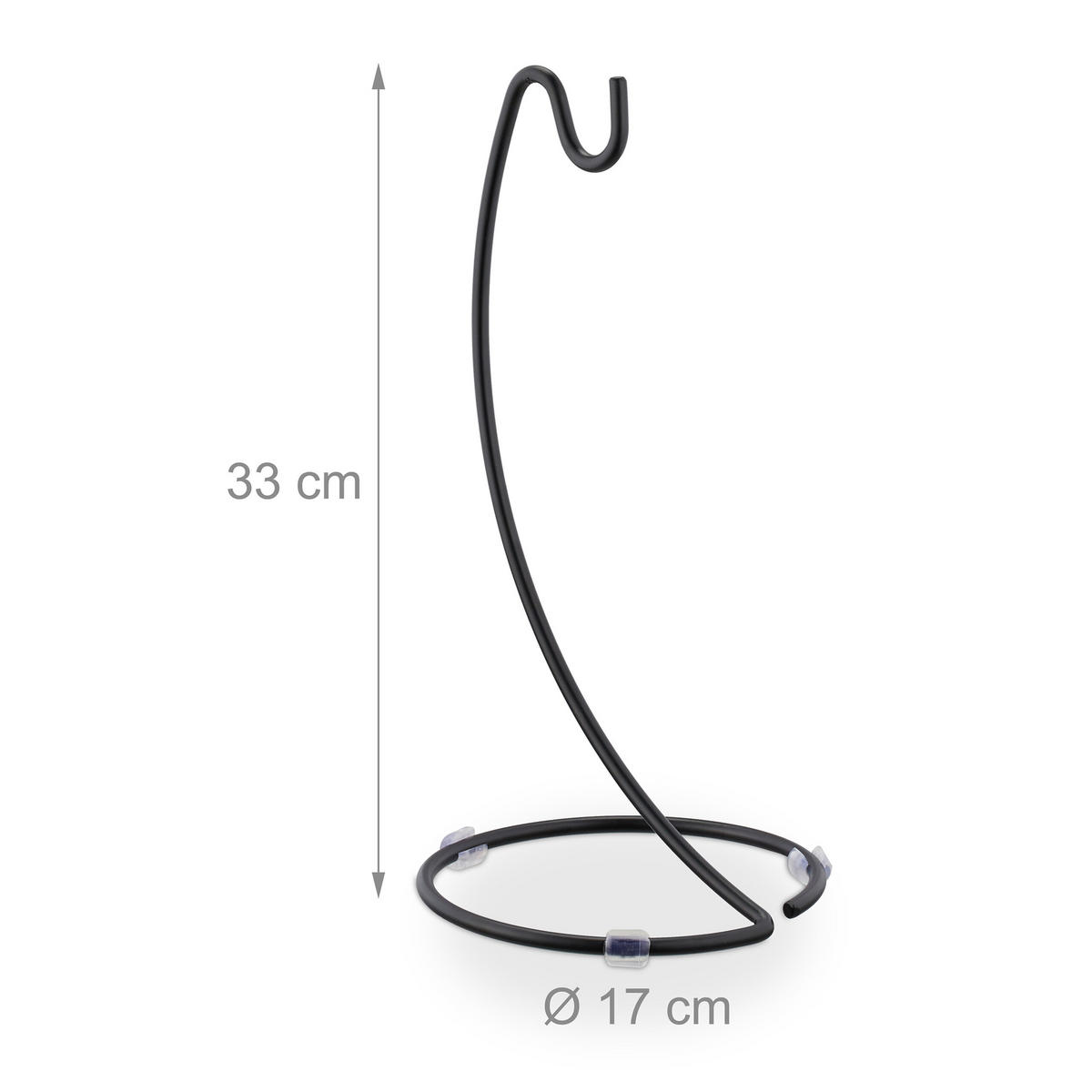 BANANENHALTER - Schwarz, Metall (17/33/17cm) - Relaxdays