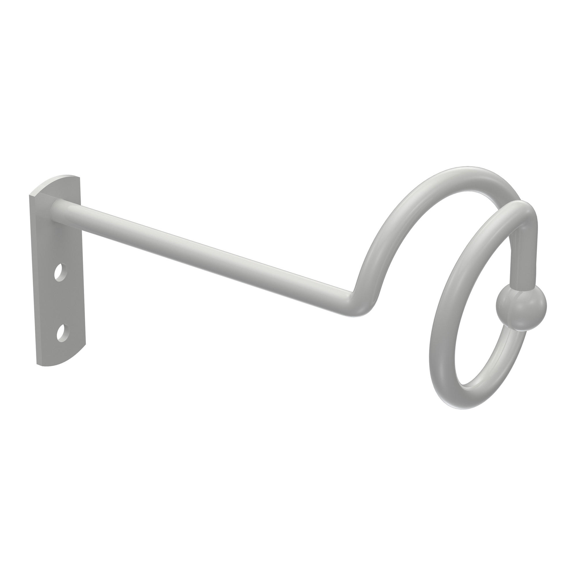DRAPIERHAKEN für Gardinen/Vorhänge, Weiß, Packung 1 Paar - Weiß, Metall (13.8/5.8/5.8cm) - INTERDECO