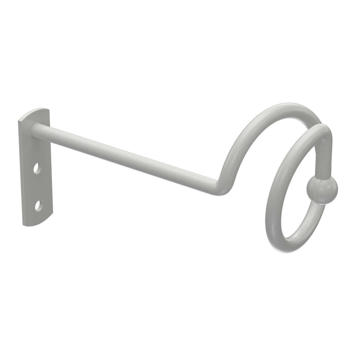 DRAPIERHAKEN für Gardinen/Vorhänge, Weiß, Packung 1 Paar - Weiß, Metall (13.8/5.8/5.8cm) - INTERDECO