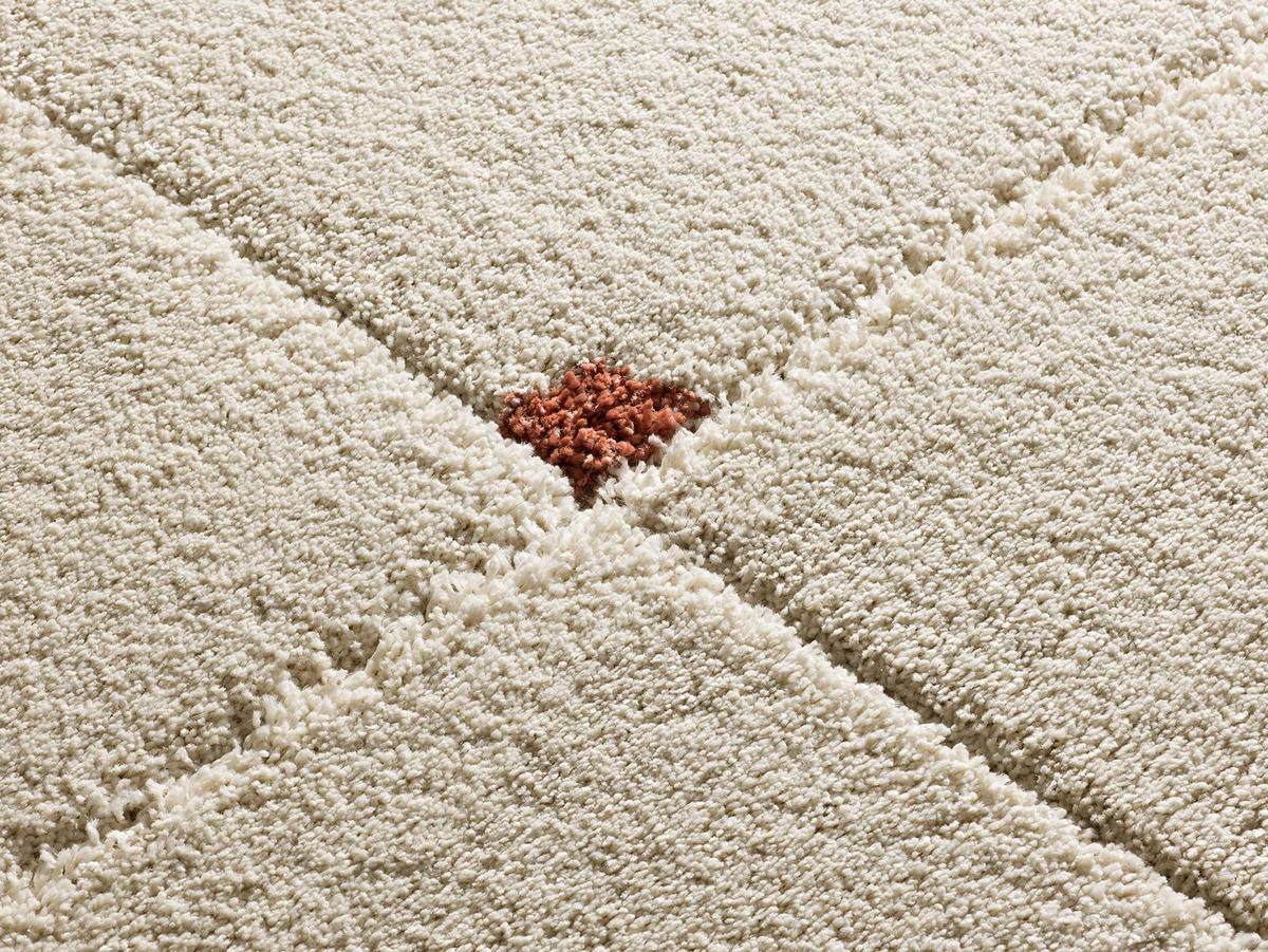 HOCHFLORTEPPICH beige und terrakotta Brenda 60/120 cm - Beige/Terracotta, Naturmaterialien/Textil (60/120cm) - Atticgo